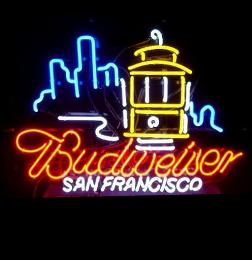 san francisco neon pro bud beer