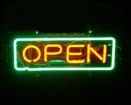 Open neon pro restaurant American diner