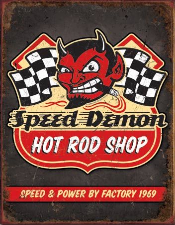 Speed Demon Plaques Usa Fifties