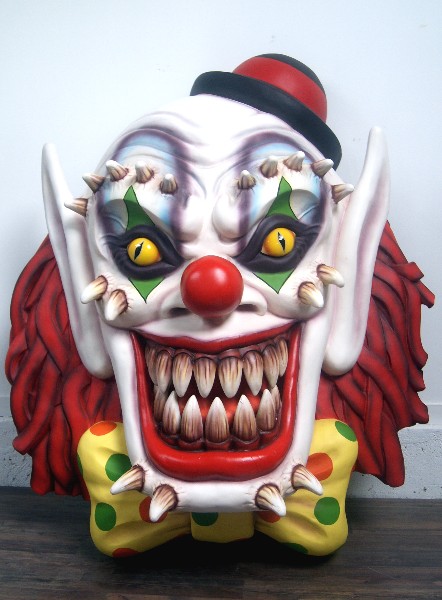 tête de clown décors halloween vente et location événementiel