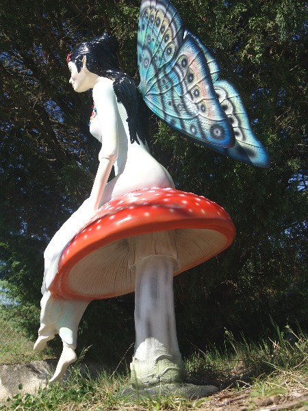 Suyorpe Statue de jardin en forme de fée (champignon)
