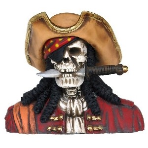 Mini Tête de Mort Pirate En Résine-Coti-Jouets grossiste fêtes et  événements à Dijon pour Halloween