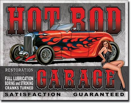 Hot Rod Garage Satisfaction Plaques Usa Fifties