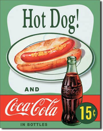 Coca Hot Dog Plaques Usa Fifties